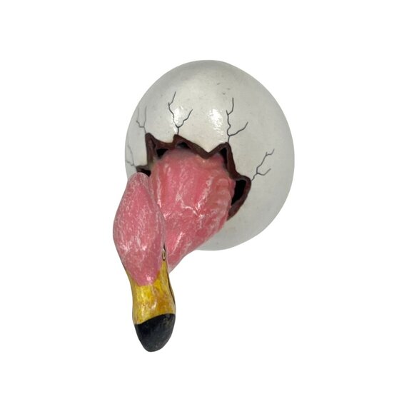 Mexico Pink Flamingo Chick Bird Hatching Egg Bustamante Style Collectible VTG - Picture 5 of 7